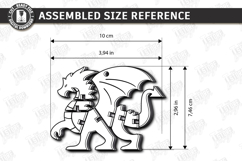 Flexible Animal Keychain Laser Cut | Bag Charm | Dragon SVG Product Image 2
