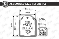 Tea Bag Bookmark Laser Cut | Reading Accessories | Glowforge Product Image 2
