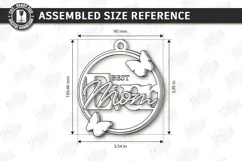 Mother's Day Floral Ornament Laser Cut | Gift Tag SVG | CNC Product Image 2