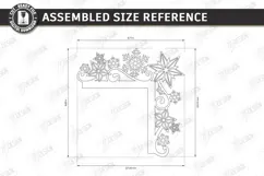 Gold Door Corner Laser Cut| Christmas Wall Decor | Snowflake Product Image 2