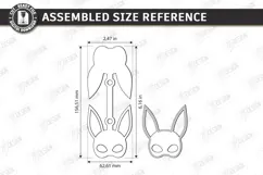 Leather Keychain Laser Cut | Bag Tag | Bunny Ears Bag Charm Product Image 2