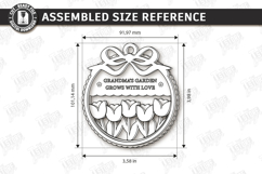 Mother's Day Floral Ornament Laser Cut Bundle | Gift Tag SVG Product Image 24