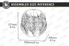 3D Christmas Ornament Paper Cut | Filigree Sphere Hanging Or Product Image 2