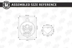 Wooden Christmas Ornament Laser Cut | Hanging Ornament Laser Product Image 2