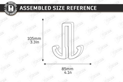 Shower Glass Hook SVG Acrylic Over Door Towel Holder Laser Product Image 3
