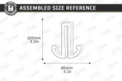 Shower Glass Hook SVG Acrylic Over Door Towel Holder Laser Product Image 3