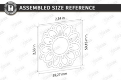 Flower Bag Tag Laser Cut | Macrame Keychain SVG | Boho Charm Product Image 2