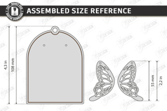 Acrylic Butterfly Wing Earrings Laser Cut | Pendant Earrings Product Image 2
