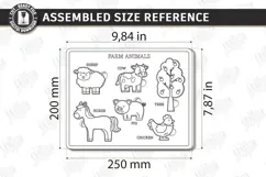 Wooden Kids Puzzle Laser Cut | Kids Laser | Farm Animals SVG Product Image 2