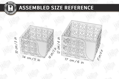 Acrylic Napkin Holder Laser Cut | Modern Napkin Stand SVG Product Image 2