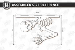 Halloween Door Corner Decor Laser Cut | Door Sign | Skeleton Product Image 2