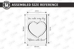 Mother's Day Mini Photo Frame Laser Cut | Floral Magnet SVG Product Image 2