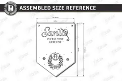 Personalized Santa Please Stop Here Banner Laser Cut | CNC Product Image 2