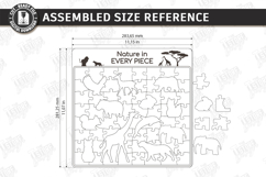 Puzzle Sample Laser Cut| Modern Puzzle |Family Activity SVG Product Image 2