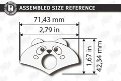 Animal Book Page Holder Laser Cut | Wooden Panda | Gift Idea Product Image 2