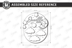 Baby Monthly Milestone Laser cut - Newborn Announcement Sign Product Image 2