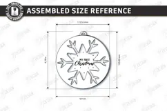 Acrylic Christmas Ornament Laser Cut | Christmas Tree Décor Product Image 2
