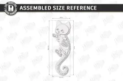 Wooden Halloween Skeleton Cat Laser Cut | Black Cat Skeleton Product Image 2