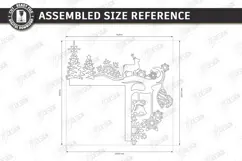 Gold Door Corner Laser Cut| Christmas Wall Decor | Snowflake Product Image 2