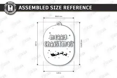 Acrylic Christmas Ornament Laser Cut | Christmas Tree Décor Product Image 2