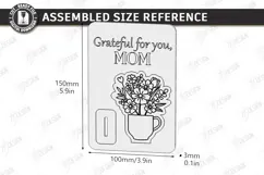 Mother's Day Wooden Card Laser Cut | Layered Card SVG | CNC Product Image 4