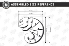 Flexible Animal Keychain Laser Cut | Bag Charm | Chameleon Product Image 2