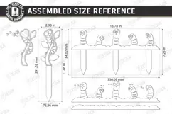 Wooden Garden Stake Laser Cut | Garden Sign | Worms Laser Product Image 2