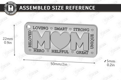 Mother's Day Keychain Laser Cut | Granny Keyring |Floral SVG Product Image 2