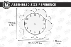 Kids Table Clock Laser Cut Bundle | Animal Shaped Clock SVG Product Image 24