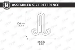 Shower Glass Hook SVG Acrylic Over Door Towel Holder Laser Product Image 3