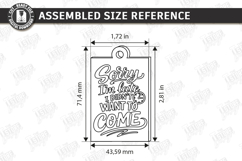 Funny Keychain Laser Cut - Snarky Bag Tag SVG Laser files Product Image 19