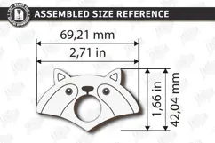 Animal Book Page Holder Laser Cut | Raccoon SVG | Gift Idea Product Image 2