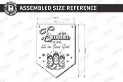 Personalized Santa Please Stop Here Banner Laser Cut | CNC Product Image 2