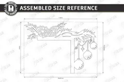 Gold Door Corner Laser Cut| Christmas Wall Decor | Snowflake Product Image 2