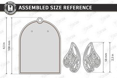 Acrylic Butterfly Wing Earrings Laser Cut Bundle | CNC File Product Image 20
