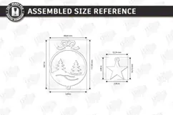 Wooden Christmas Ornament Laser Cut | Hanging Ornament Laser Product Image 2