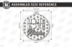 Mother's Day Floral Ornament Laser Cut | Gift Tag SVG | CNC Product Image 2