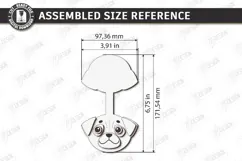 Leather Animal Keychain Bag Tag Laser Cut | Cute Pug | Dog Product Image 2