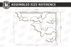 Halloween Door Corner Decor Laser Cut | Door Sign | Bats SVG Product Image 2