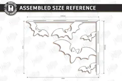 Halloween Door Corner Decor Laser Cut | Door Sign | Bats SVG Product Image 2