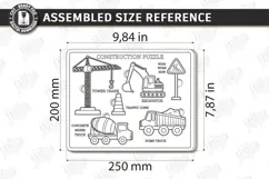 Wooden Kids Puzzle Laser Cut | Kids Laser | Construction SVG Product Image 2