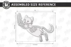 Wooden Halloween Skeleton Cat Laser Cut | Black Cat Skeleton Product Image 2