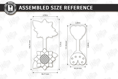 Leather Bag Charm Laser Cut | Ladybug and Flower Keychain Product Image 2