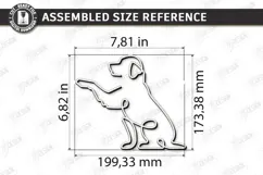 One Line Labrador Decor Laser Cut | Dog Art Tabletop Decor Product Image 2