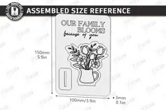 Mother's Day Wooden Card Laser Cut | Layered Card SVG | CNC Product Image 4