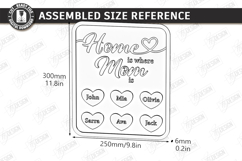 Family Name Signs Laser Cut Bundle | Mother's Day Gift Idea Product Image 21