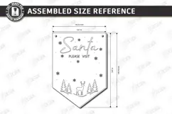 Personalized Santa Please Stop Here Banner Laser Cut | CNC Product Image 2