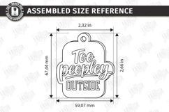 Funny Keychain Laser Cut - Snarky Bag Tag SVG Laser files Product Image 20