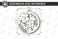 Mother's Day Floral Ornament Laser Cut | Gift Tag SVG | CNC Product Image 2