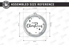 Acrylic Christmas Ornament Laser Cut | Christmas Tree Décor Product Image 2